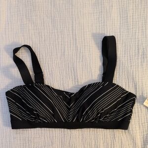 Athleta Black and White Bikini with Sweetheart Neckline